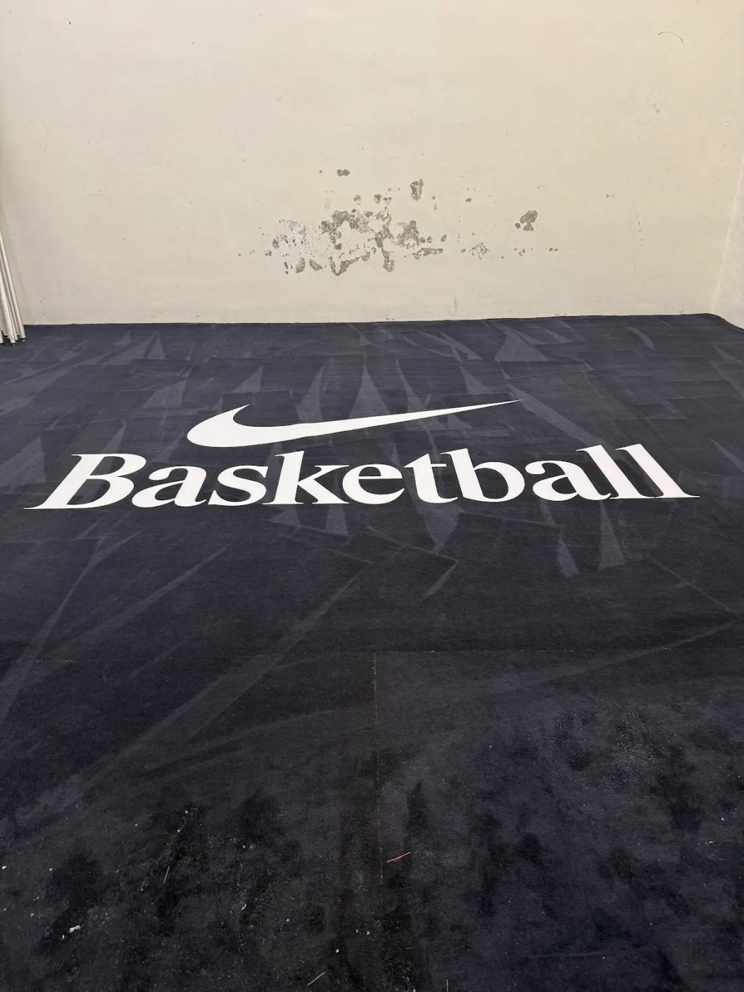 Finished custom printed logo carpet installed for an event in Miami